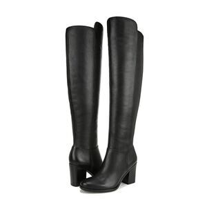 Naturalizer Womens Kyrie Knee High Boots US 7 M Wide Calf Black Leather NIB